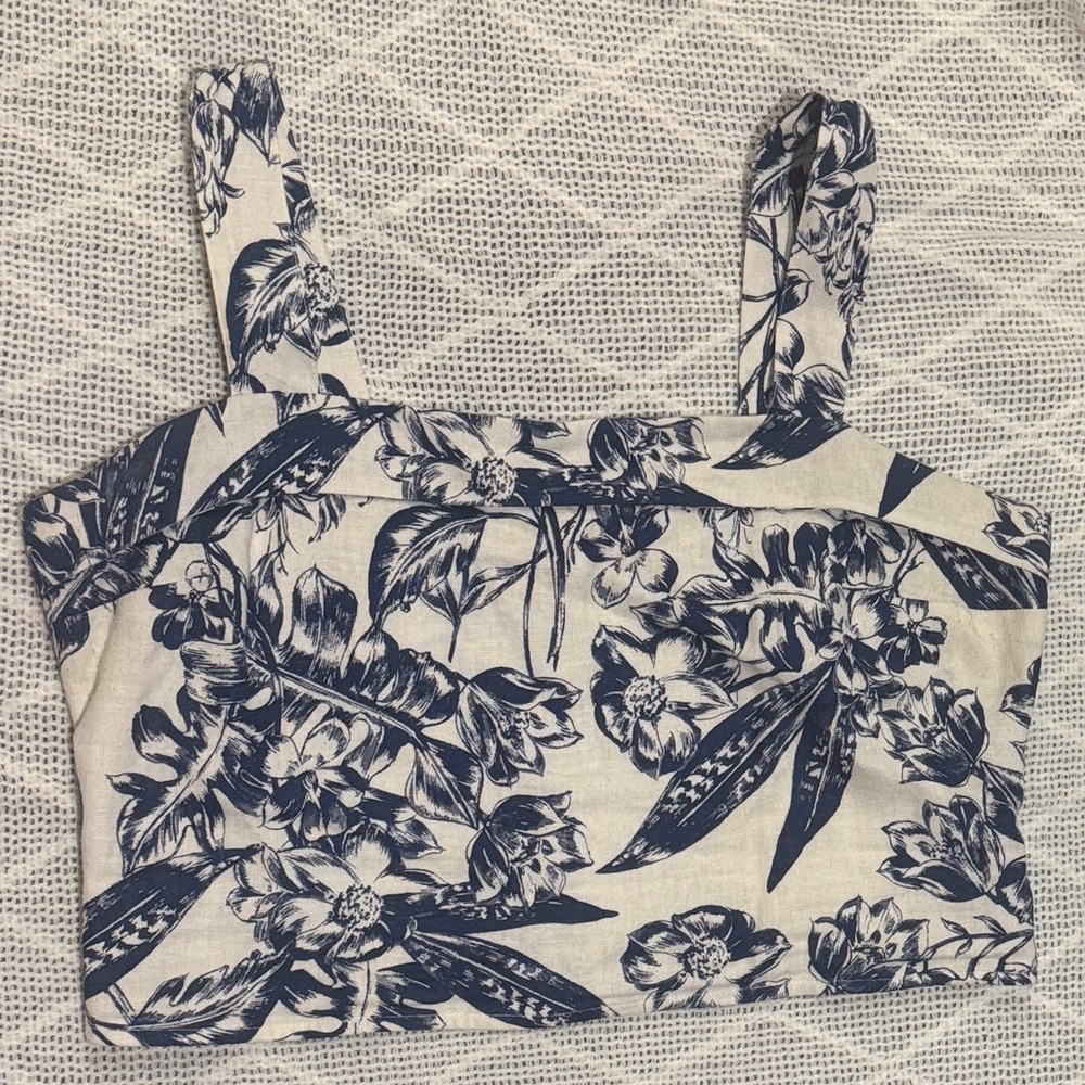 Abercrombie & Fitch Linen-Blend Crop | sz Large | Like New